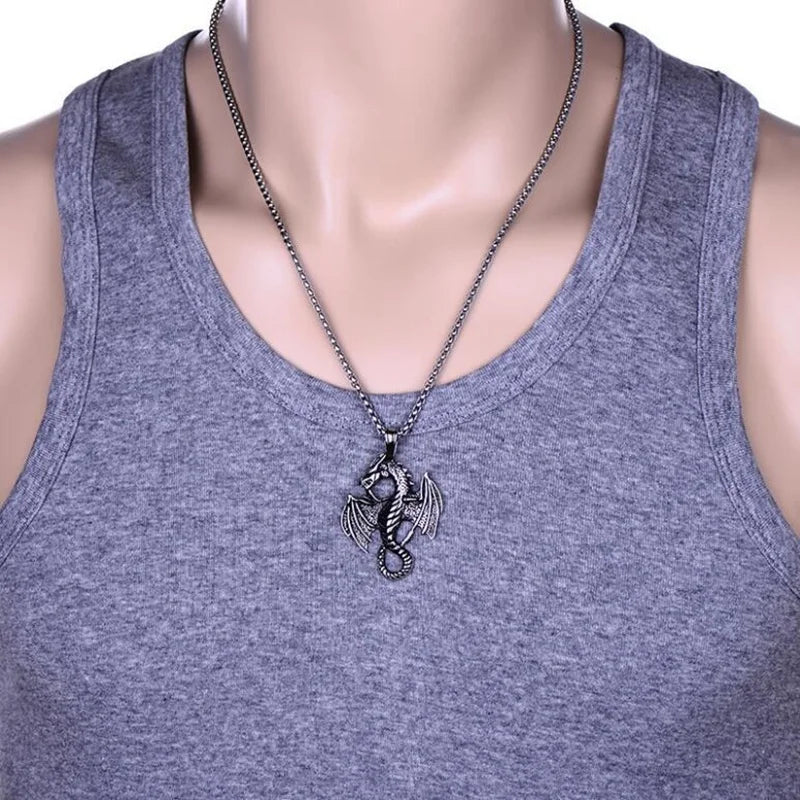 Dragon Shape Pendant Necklace - Image 3