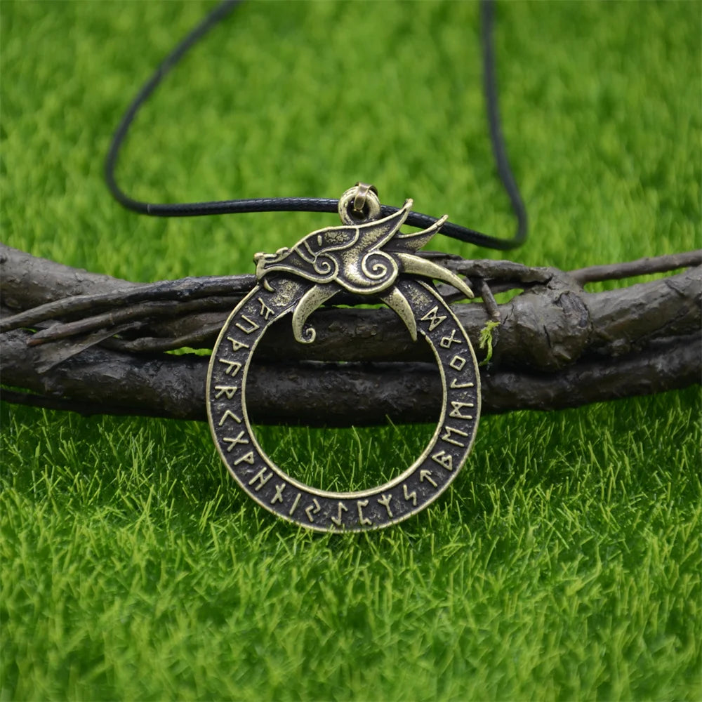 Goth Ouroboros Norse Dragon Necklace - Image 10
