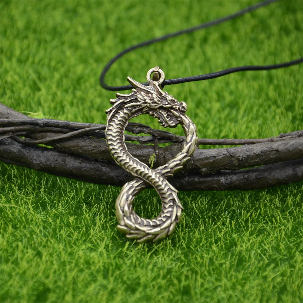 Goth Ouroboros Norse Dragon Necklace - Image 8