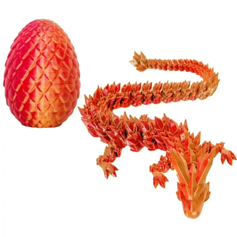 3D Printed Dragon Egg with Fully Articulated Dragon - Image 8