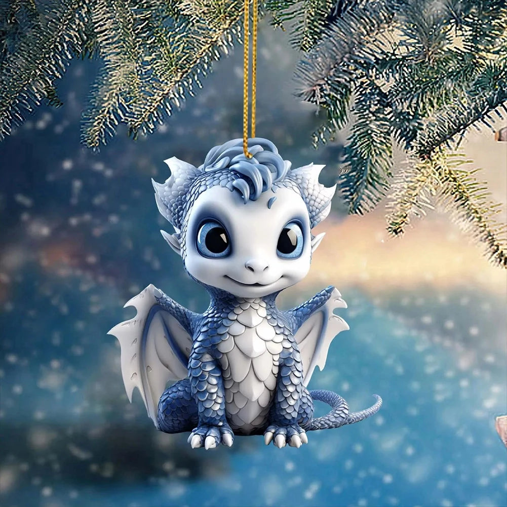 Christmas Tree Dragon Baby Pendant - Image 3