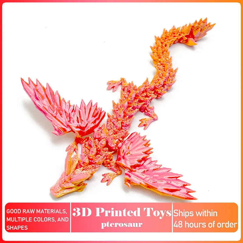 3D Printed Dragon with Movable Wings – Office Desk Accessory & Creative Home Decor - Image 14