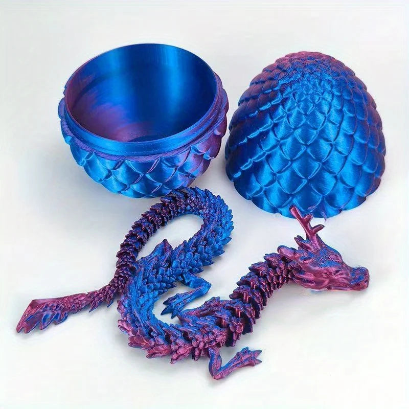 3D Printed Dragon Egg with Fully Articulated Dragon - Image 6