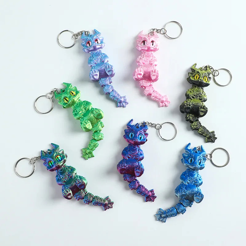 3D Printed Articulated Demon Dragon – Fidget Toy & Desktop Ornament Figurine - Image 3