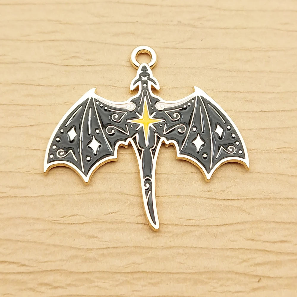 10pcs Enamel Dragon Charms - Image 9