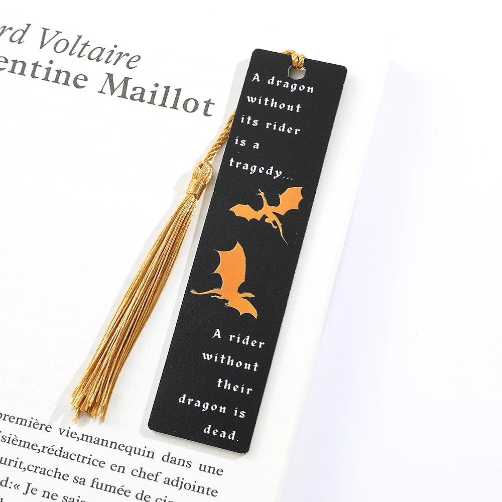 Goth Fourth Wings Dragon Cloud Sun Bookmark - Image 9