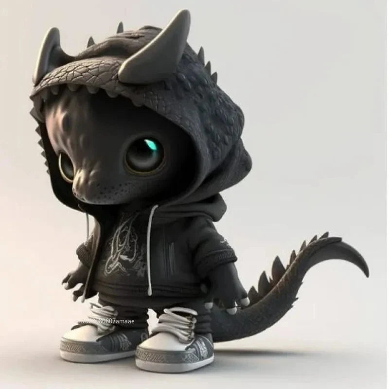 Cool Baby Dragon Resin Statue