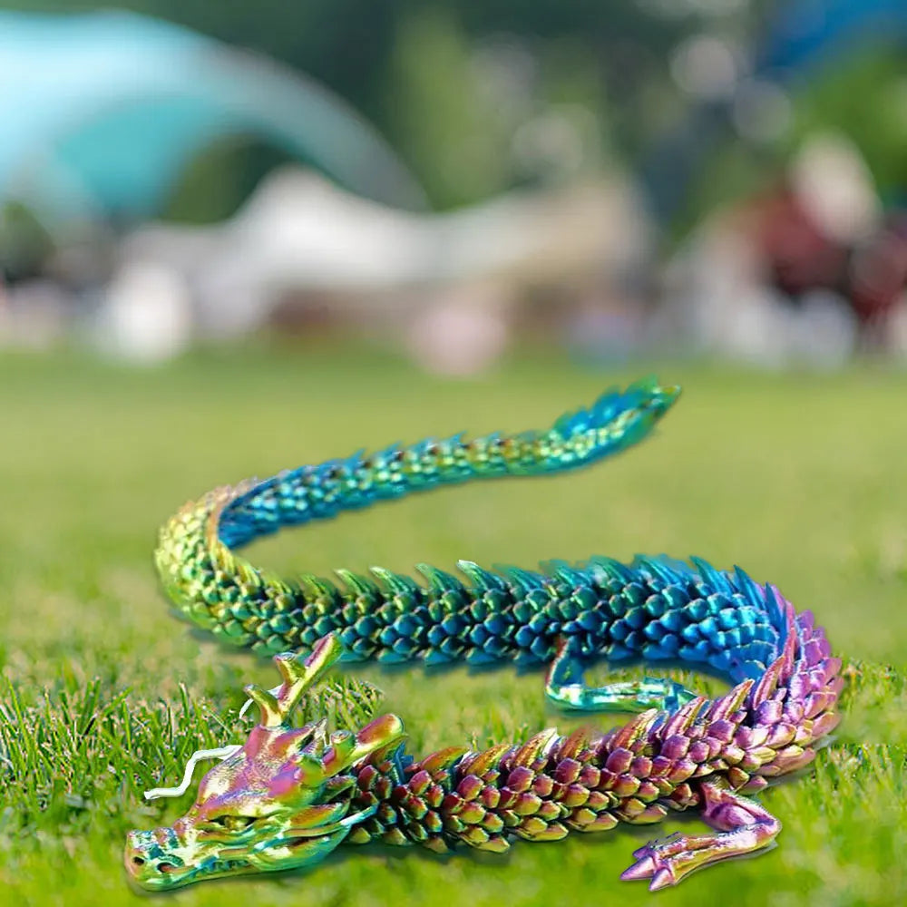 3D Printed Articulated Crystal Chinese Dragon - Image 4