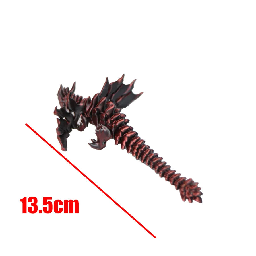 3D Printing Flying Dragon Joint Movable Model – Chinese Loong Creative Collection, Aquarium & Home Gothic Decoration - Image 2