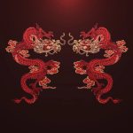 AHYONNIEX High-Quality Large Dragon Patches – DIY Embroidered Sew-On Fabric Stickers for Clothes