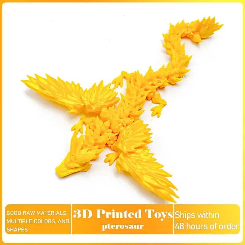 3D Printed Dragon with Movable Wings – Office Desk Accessory & Creative Home Decor - Image 11