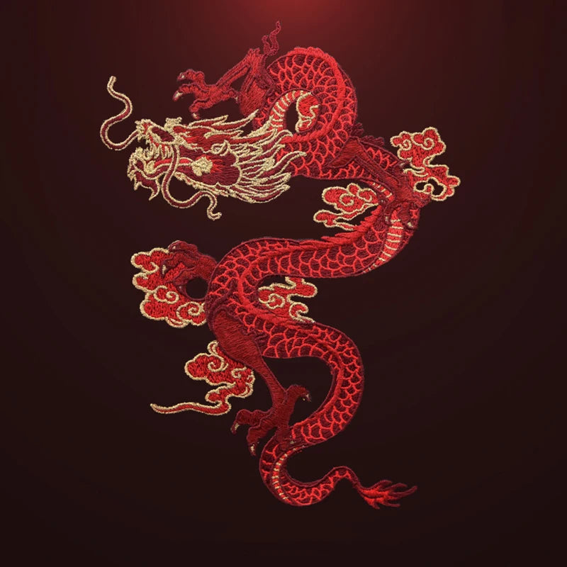 AHYONNIEX High-Quality Large Dragon Patches – DIY Embroidered Sew-On Fabric Stickers for Clothes - Image 2