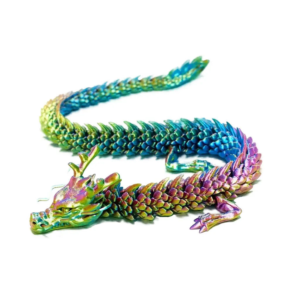 3D Printed Articulated Crystal Chinese Dragon - Image 3
