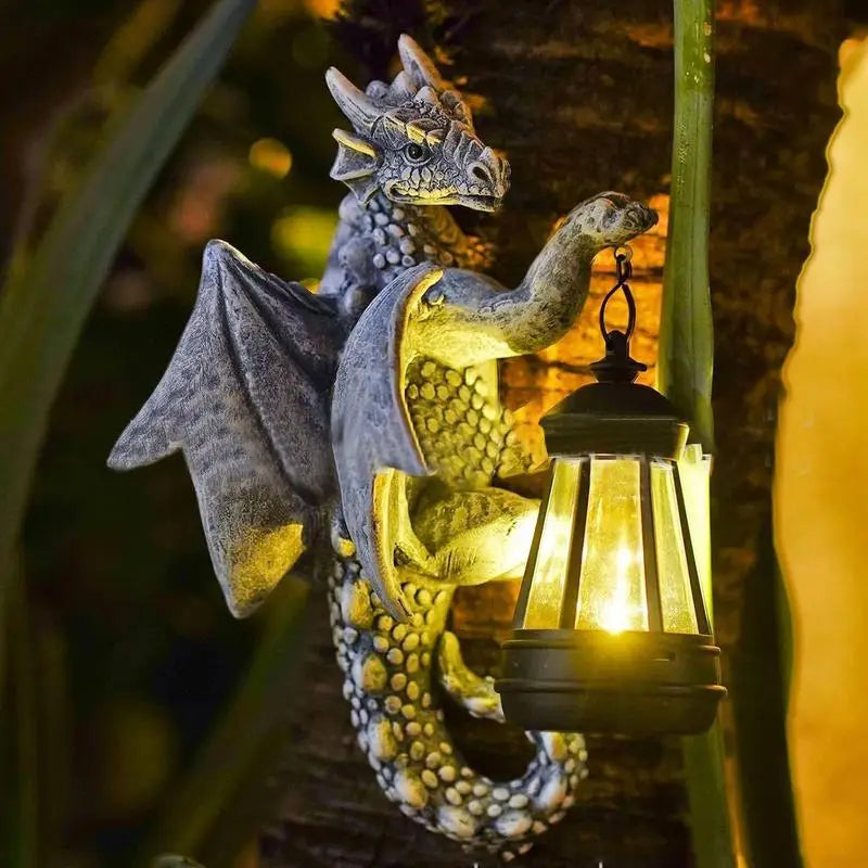 Dragon Solar Lantern – Solar-Powered Dragon Sculpture with Light for Garden, Patio & Garage Décor - Image 2