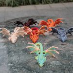 3D Printed Flying Dragon Simulated Craft Ornament – Multi-Jointed Movable Dragon Figures for Home & Desk Decoration