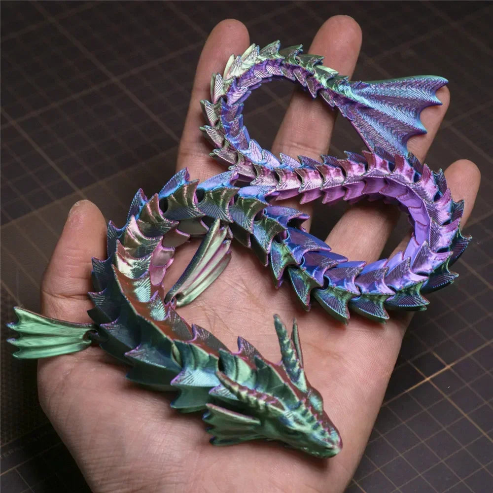 35cm 3D Printed Dragon – Antistress Full-Body Jointed Toy & Desktop Ornament - Image 9