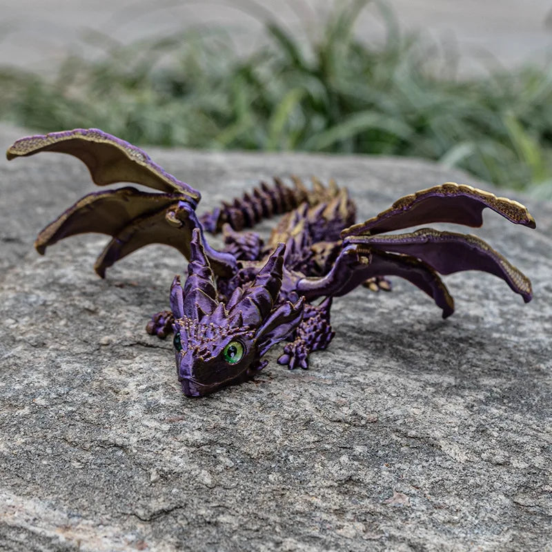 3D Printed Flying Dragon Simulated Craft Ornament – Multi-Jointed Movable Dragon Figures for Home & Desk Decoration - Image 6