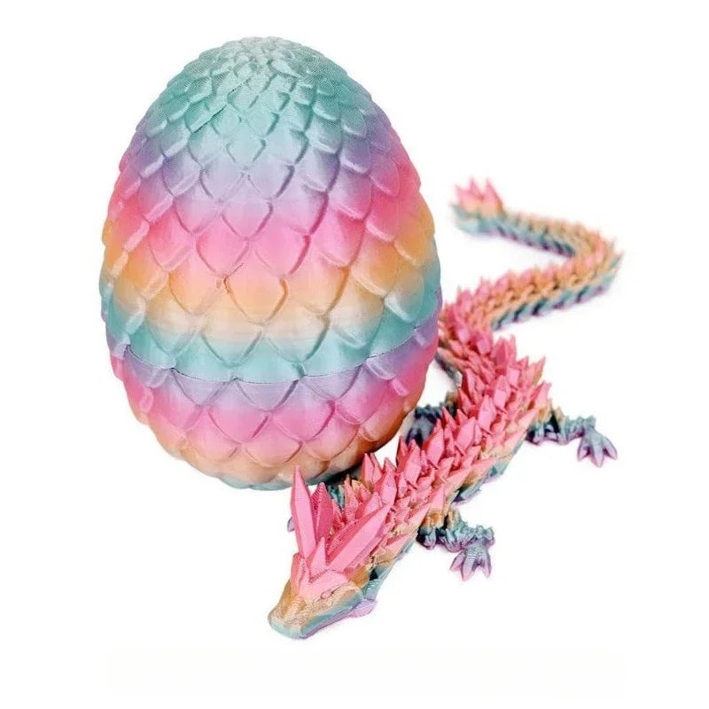 3D Printed Articulated Dragon Egg & Movable Dragon Model Toy - Image 12