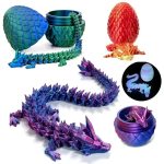 1/2PCS 3D Printed Dragon Egg with Fully Articulated Dragon