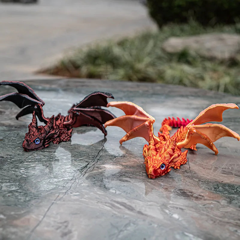 3D Printed Flying Dragon Simulated Craft Ornament – Multi-Jointed Movable Dragon Figures for Home & Desk Decoration - Image 3