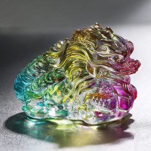 Crystal Dragon Figurine Miniature – Feng Shui Chinese Zodiac Collectible & Home Decor