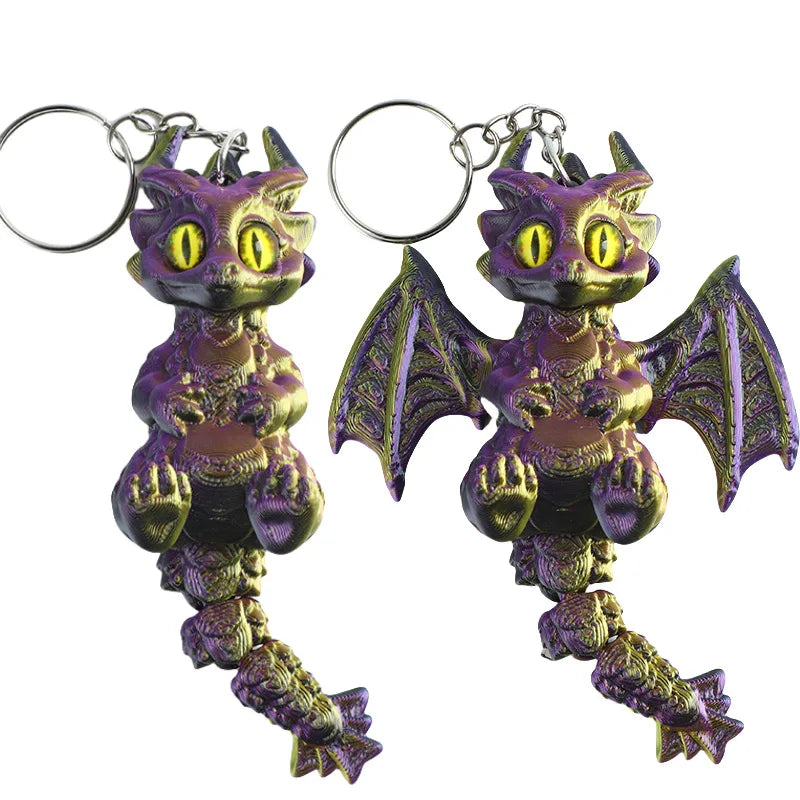 3D Printed Articulated Demon Dragon – Fidget Toy & Desktop Ornament Figurine - Image 14