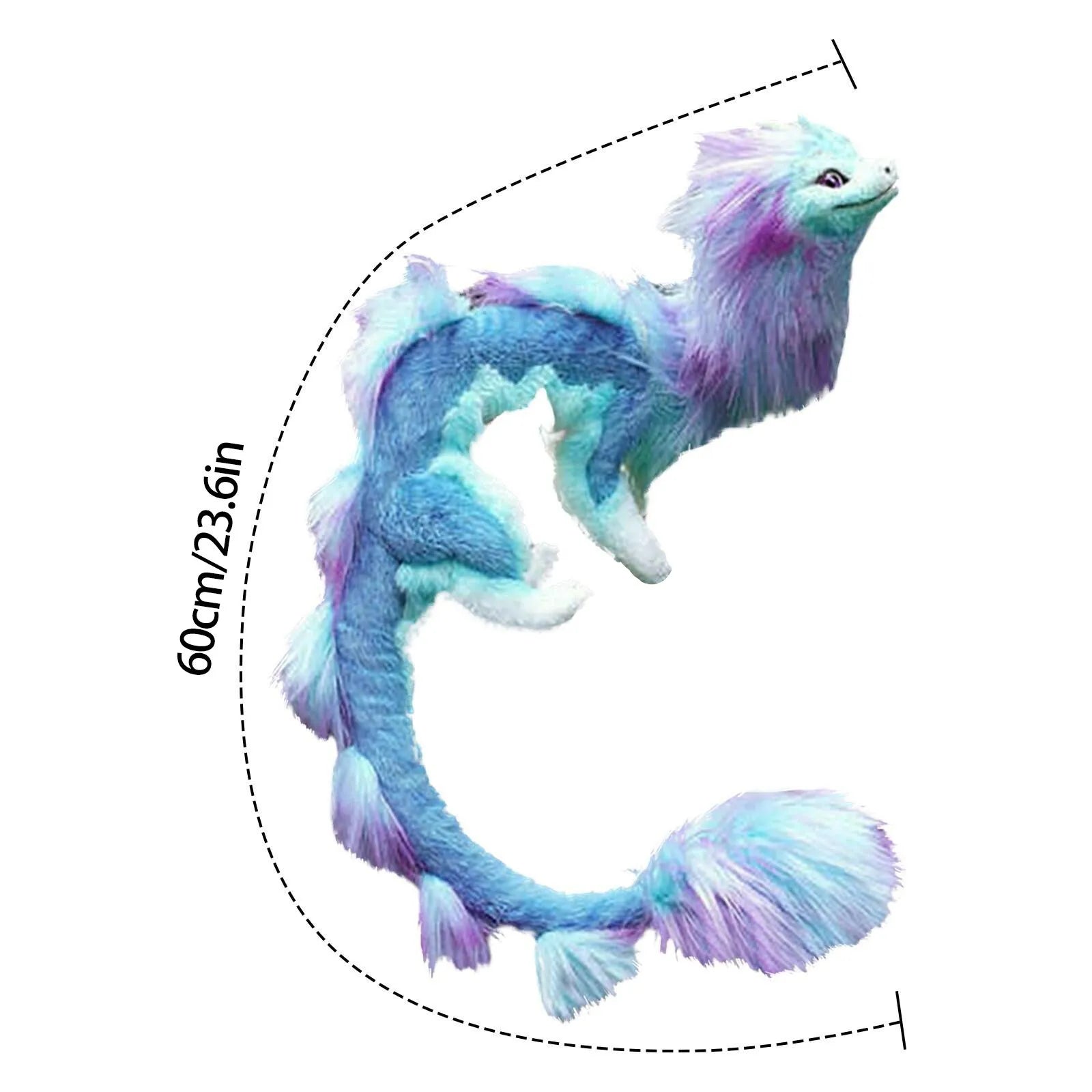 60cm Blue Dragon Plush Doll - Image 5