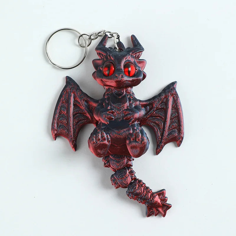 3D Printed Articulated Demon Dragon – Fidget Toy & Desktop Ornament Figurine - Image 2
