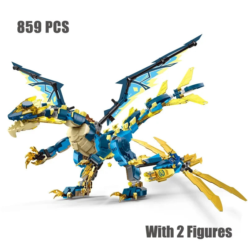 2025 MOC Ninja Series – 1342pcs Mighty Source Dragon of Motion Building Block Toy - Image 4