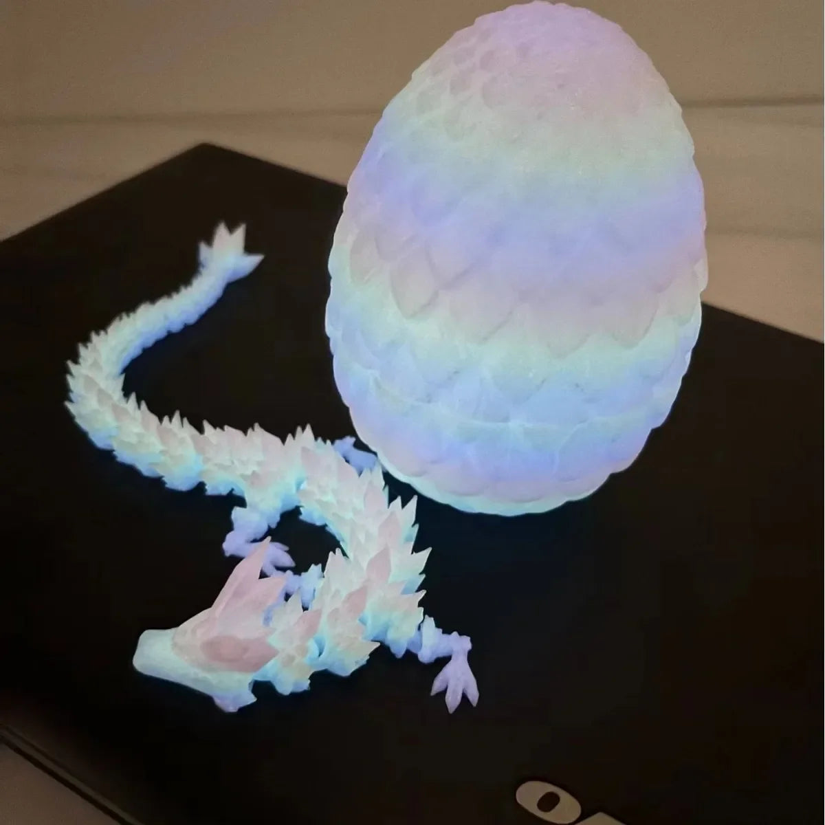 3D Printed Dragon Egg with Articulated Dragon - Image 5