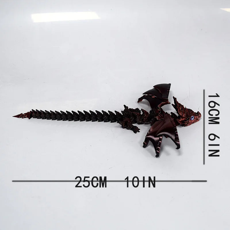 3D Printed Flying Dragon Simulated Craft Ornament – Multi-Jointed Movable Dragon Figures for Home & Desk Decoration - Image 4