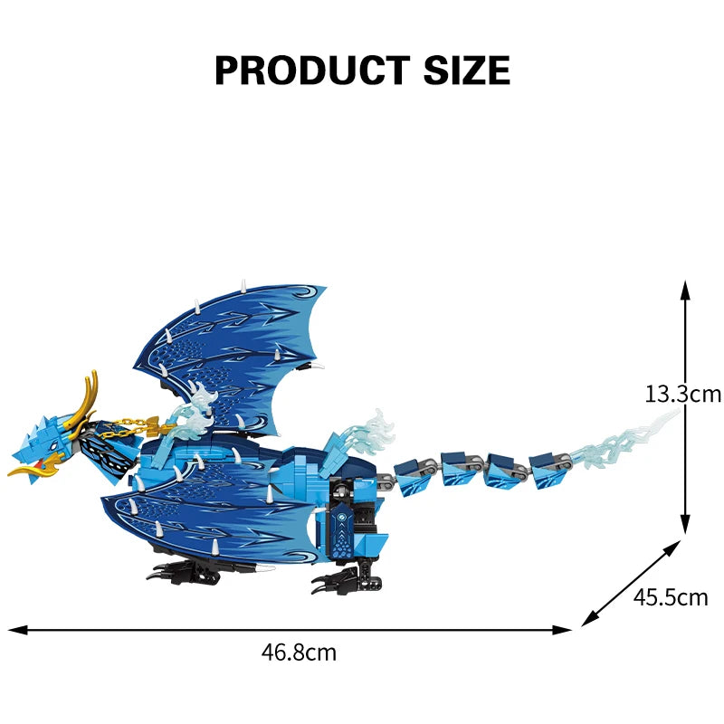 1359PCS Flames Dragon Smaug Building Blocks – Fire Breathing Dragon Model Toy for Kids’ Holiday Gifts - Image 10