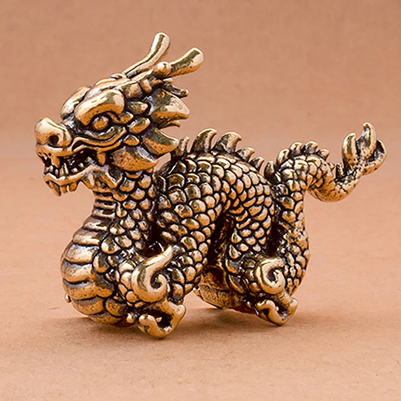 Antique Brass Dragon Statue - Image 5