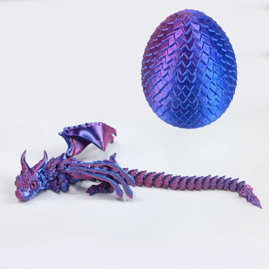 3D Printed Winged Dragon Figurine with Art Deco Resin Sculpture – Tabletop Animal Theme Decor - Image 8