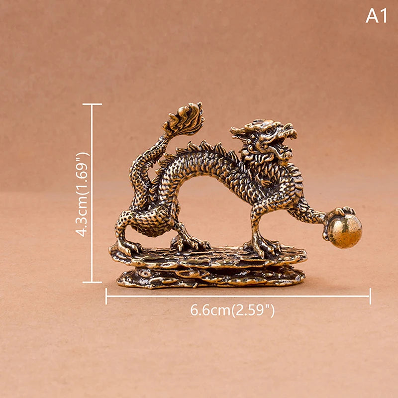 Antique Brass Dragon Statue - Image 10