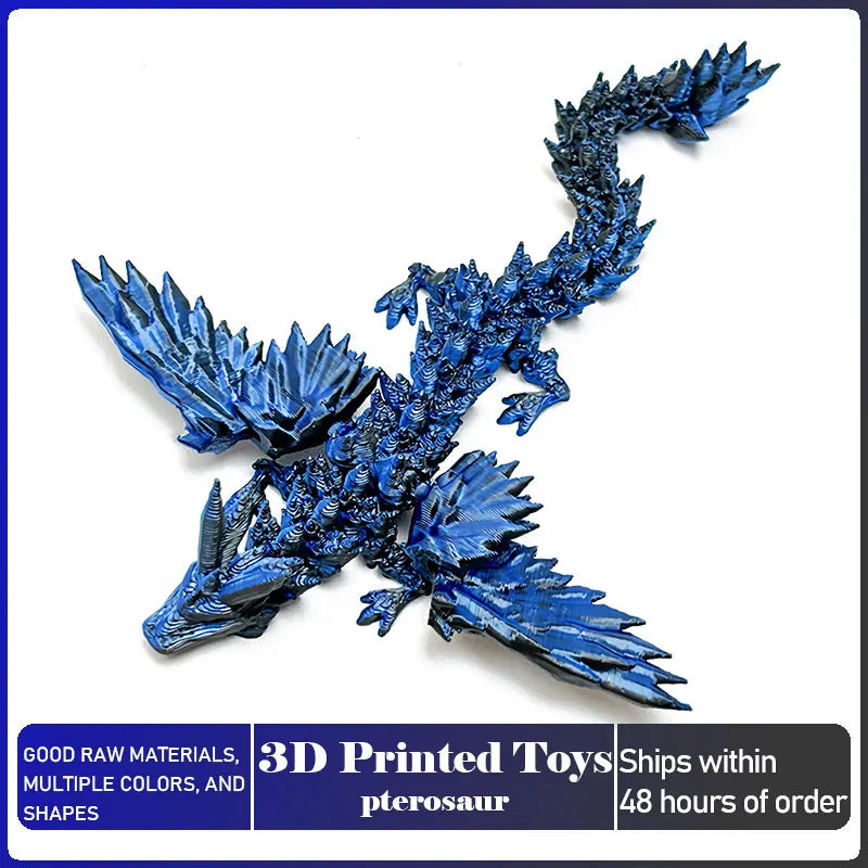 3D Printed Dragon with Movable Wings – Office Desk Accessory & Creative Home Decor - Image 22