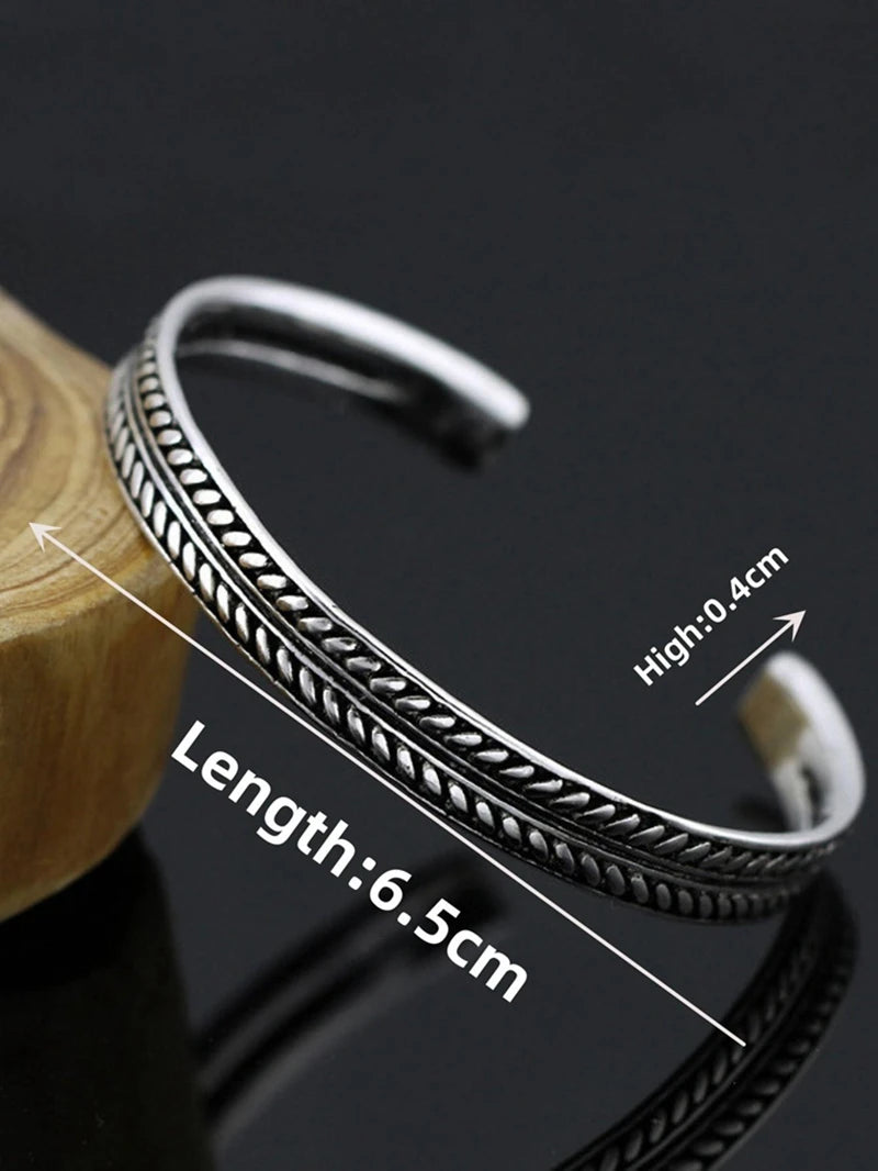 Goth Hip Hop Dragon Head Open Men’s Viking Bangle Wristband Cuff Bracelets - Image 5