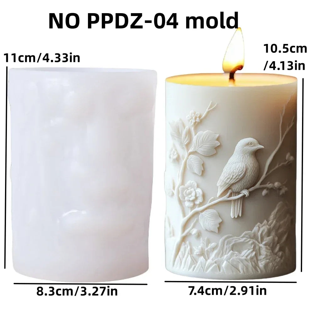Dinosaur & Dragon Wings Relief Cylindrical Silicone Mold – Resin & Gypsum Craft Mold - Image 34