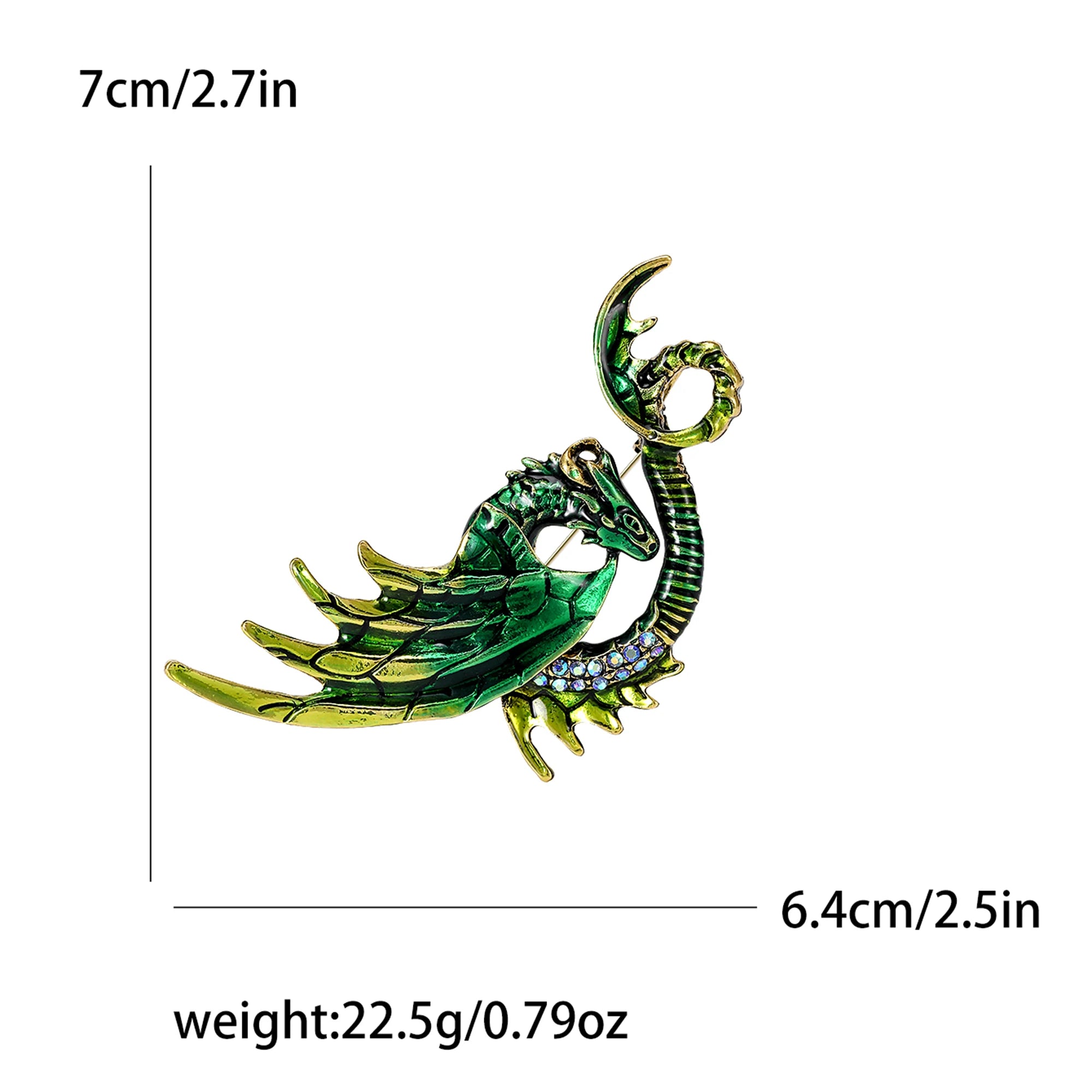 Enamel Dragon Pins for Women Rhinestone Flying Dragons Animal Brooch Banquet Party Backpack Gifts Jewelry Accessories - Image 31