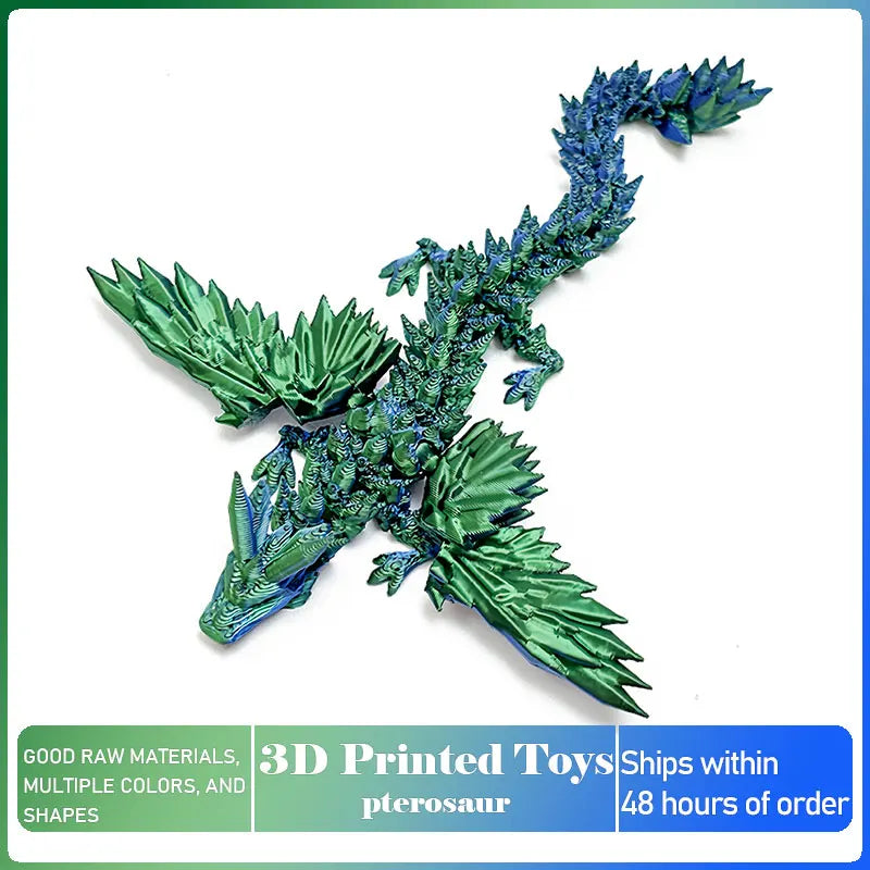 3D Printed Dragon with Movable Wings – Office Desk Accessory & Creative Home Decor - Image 10