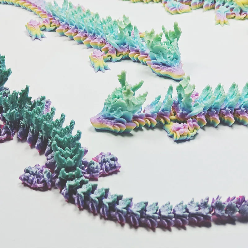 3D Printed Crystal Dragon Articulated Fidget Toy – Cherry Blossom Dragon Home & Office Decor, Birthday Gift for Boys 2025 - Image 5