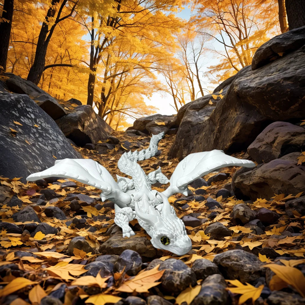 39.5Cm / 15.55In 3D Printed Dragon with Moveable Joints – Animal Model for Home & Desktop Decoration - Image 5