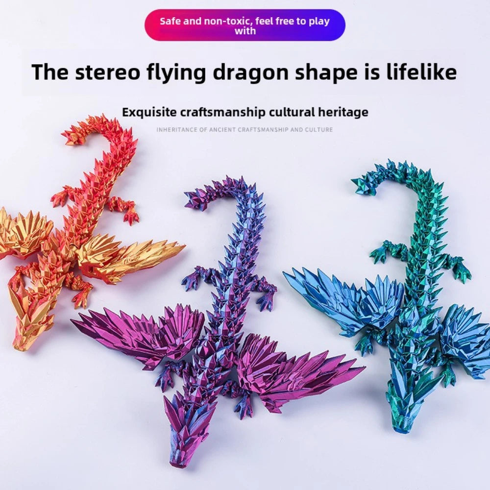 3D Printed Gradient Wings Flying Dragon Egg Set - Image 4