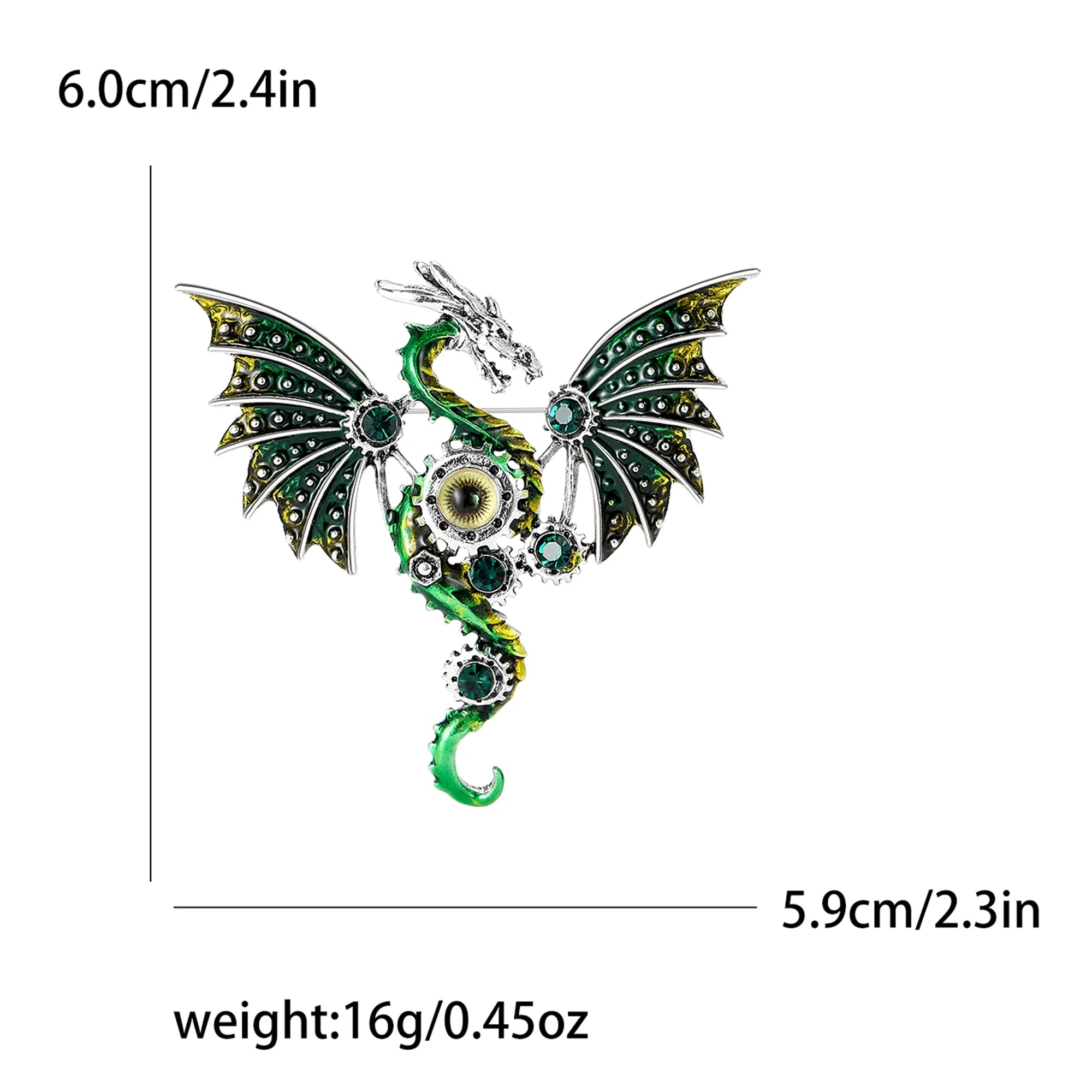Enamel Dragon Pins for Women Rhinestone Flying Dragons Animal Brooch Banquet Party Backpack Gifts Jewelry Accessories - Image 24